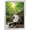 Klapprahmen Bild Wald mit Wasserfall