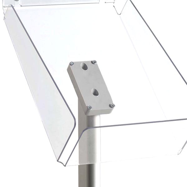 Prospektständer Boden Aufsteller Aluminium A4 Acryl Prospektablagen Topschild 