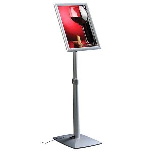 flexibler led infoständer silber din a3 postermaß