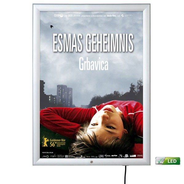 led leuchtrahmen premium outdoor 35mm din b2 postermaß einseitig