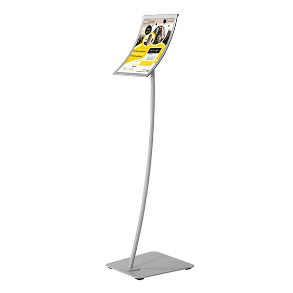 infostaender konkav a4 silber