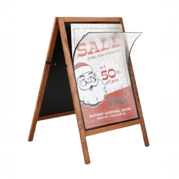 Kundenstopper Holz 2in1 Plakat