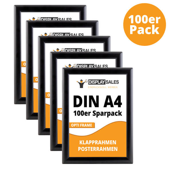 klapprahmen opti frame schwarz a4 100er pack