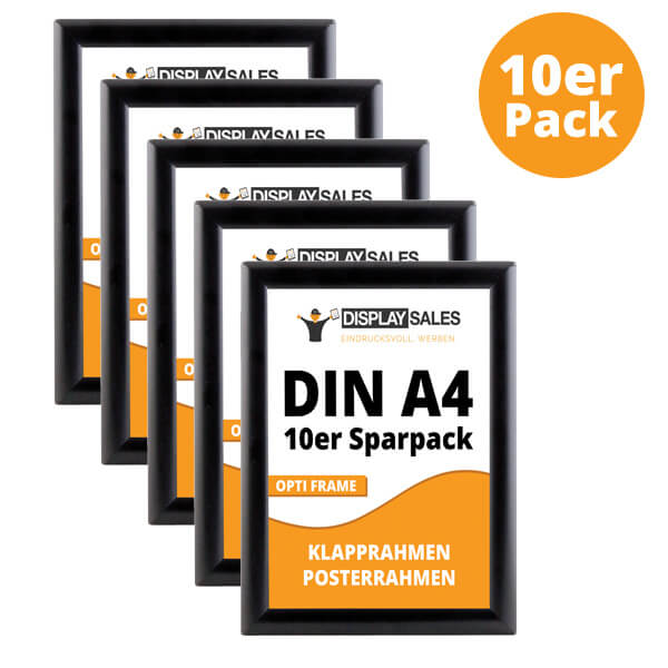 klapprahmen opti frame schwarz a4 10er pack